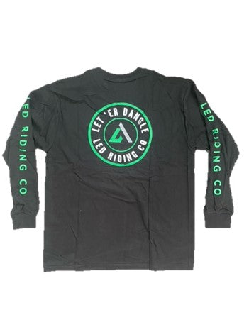 LED Green Crest Longsleeve in Black