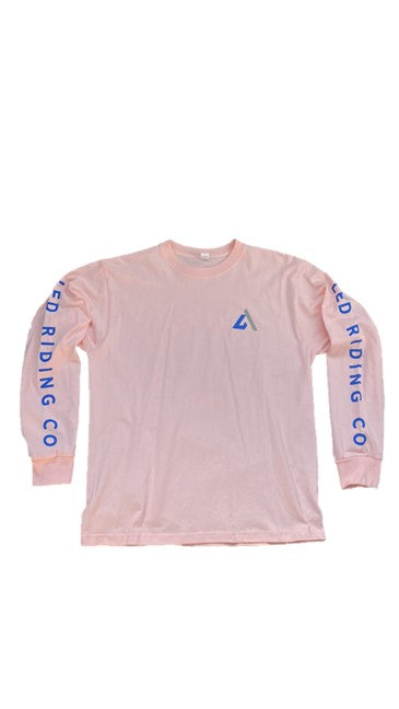 Long Sleeve Distressed Pink