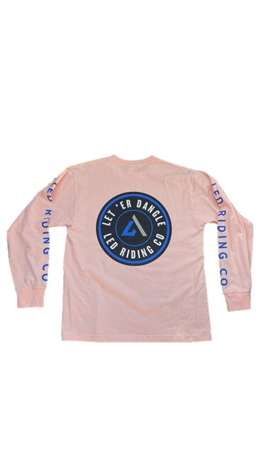 Long Sleeve Distressed Pink