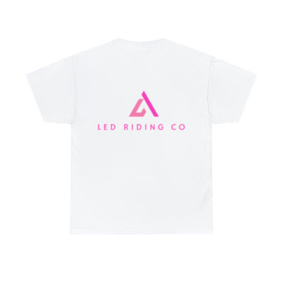 LED Pink Original Logo T-Shirt in White