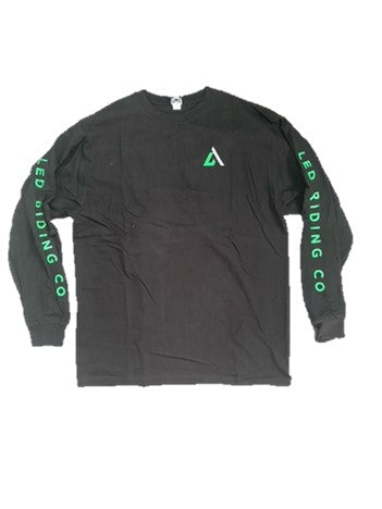 LED Green Crest Longsleeve in Black